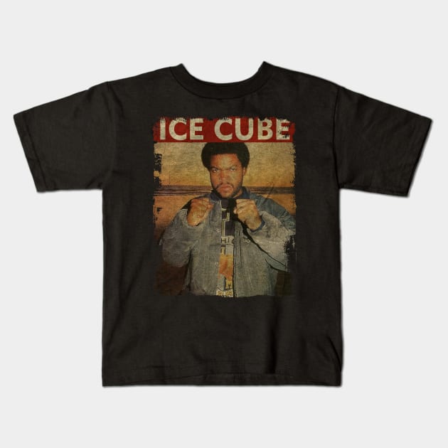 TEXTURE ART-Ice Cube - RETRO STYLE 4 Kids T-Shirt by ZiziVintage